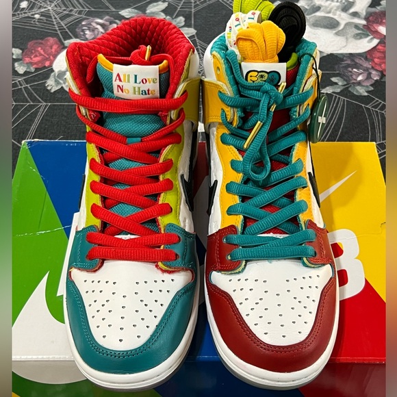 DS 2022 NIKE x FROSKATE SB DUNK HIGH PRO QS ALL LOVE EDITION SNEAKERS MENS 8.5 - Picture 4 of 11